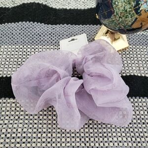 Extra large purple chiffon scrunchies NWT OS